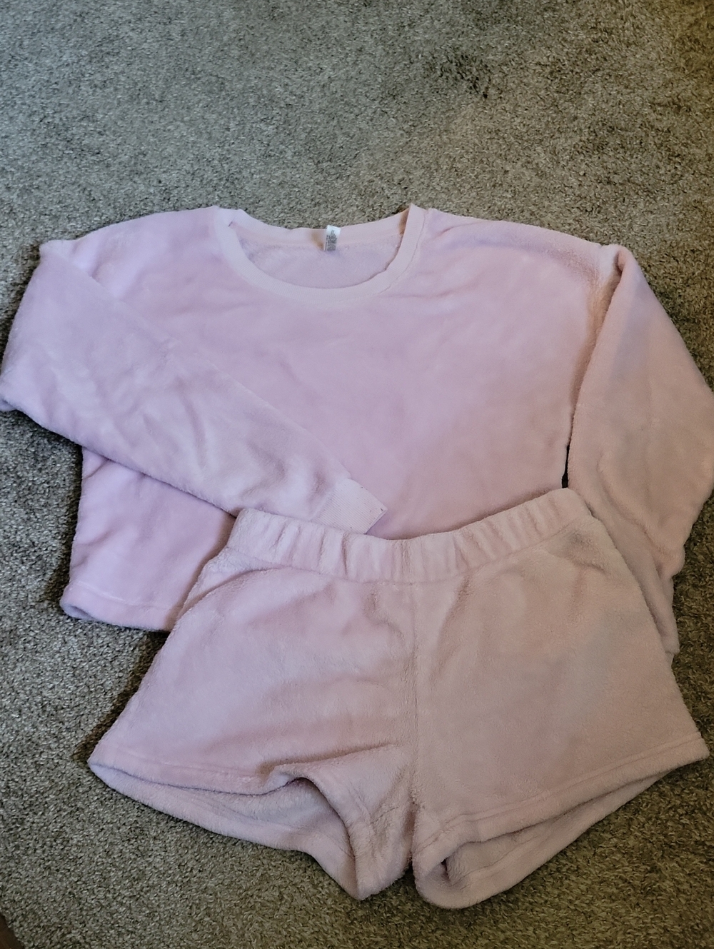 SO Plush Fleece Lounge Set - Pale Pink